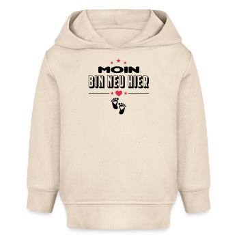 Moin Bin neu hier New Baby Baby Säugling - Baby Organic Hoodie Baby Cruiser von Stanley/Stella - Natur - Vorne