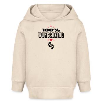 100 Wunschkind Wunschbaby Baby Säugling - Baby Organic Hoodie Baby Cruiser von Stanley/Stella - Natur - Vorne