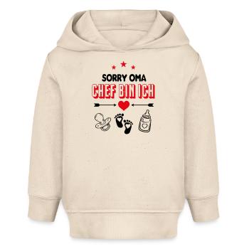 Oma Chef bin ich Babysprüche Lustig Familie - Baby Organic Hoodie Baby Cruiser von Stanley/Stella - Natur - Vorne