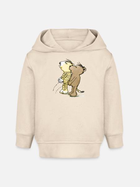 Janosch Tiger und Bär Pullern - Baby Organic Hoodie Baby Cruiser von Stanley/Stella - Natur