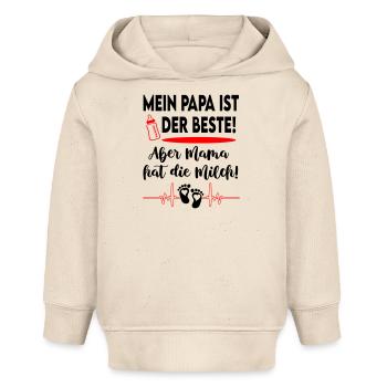 Mein Papa ist der Beste Babysprüche - Baby Organic Hoodie Baby Cruiser von Stanley/Stella - Natur - Vorne
