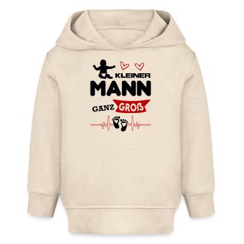 Kleiner Mann ganz Groß Babysprüche Lustig Füße - Baby Organic Hoodie Baby Cruiser von Stanley/Stella - Natur - Vorne