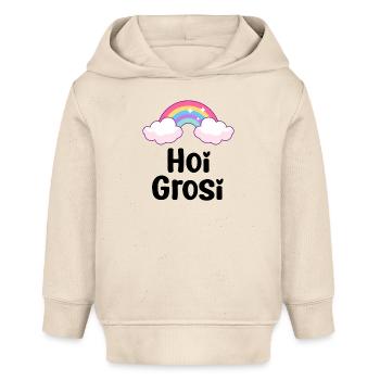 Hoi Grosi Hallo Oma Schweiz Schweizer Oma - Baby Organic Hoodie Baby Cruiser von Stanley/Stella - Natur - Vorne