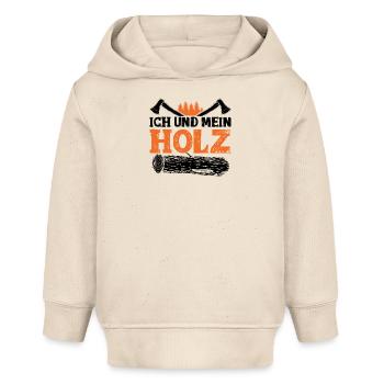 Ich und mein Holz - Baby Organic Hoodie Baby Cruiser von Stanley/Stella - Natur - Vorne