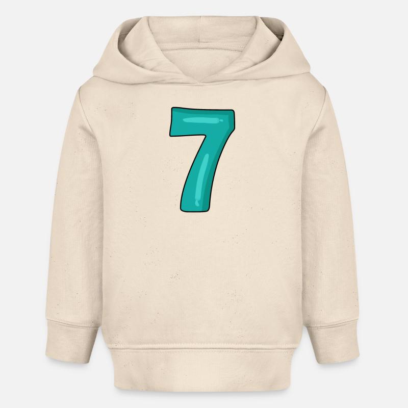 Numero 7 - Felpa con cappuccio neonato bio di Stanley/Stella - ecru morbido