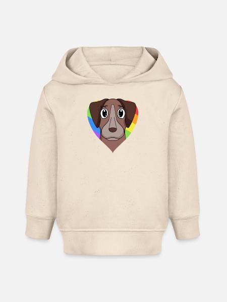 Homosexuell Regenbogen Pointer Hund - Baby Organic Hoodie Baby Cruiser von Stanley/Stella - Natur