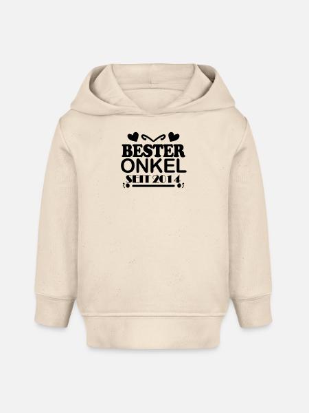 Bester Onkel seit 2014 - Baby Organic Hoodie Baby Cruiser von Stanley/Stella - Natur