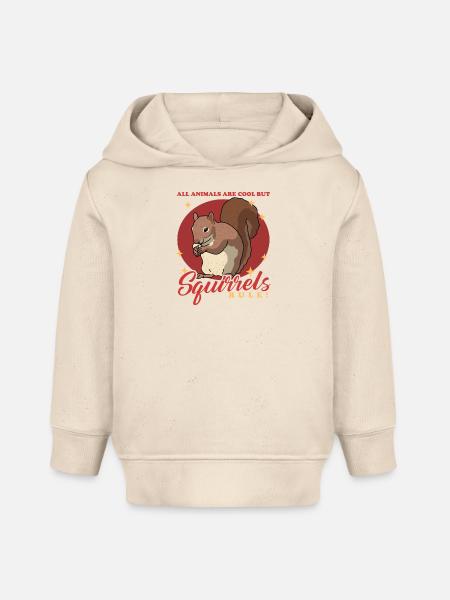 Süße Eichhörnchen Grauhörnchen Hörnchen Geschenk - Baby Organic Hoodie Baby Cruiser von Stanley/Stella - Natur