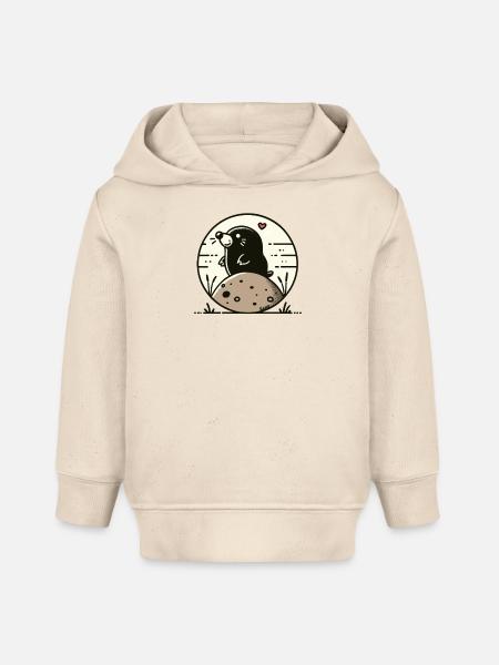 Glücklicher Maulwurf auf Hügel - Baby Organic Hoodie Baby Cruiser von Stanley/Stella - Natur
