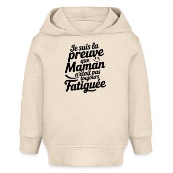 Je suis la preuve – Body bébé humoristique - Sweat à capuche bébé bio Stanley/Stella - écru doux - Devant