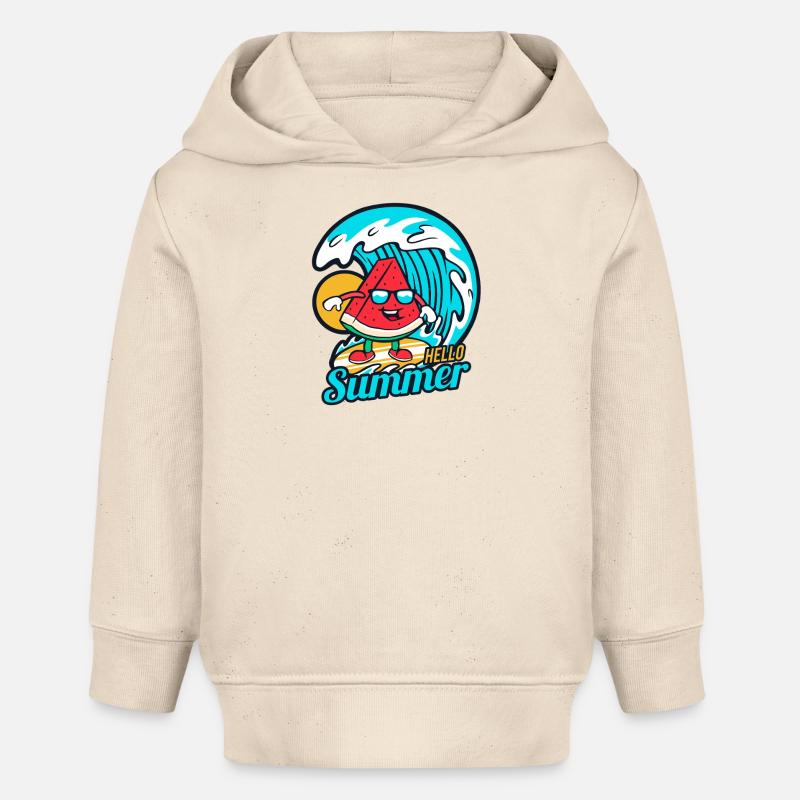 Summer - Sweat à capuche bébé bio Stanley/Stella - écru doux