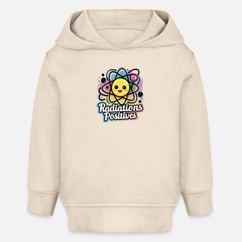 Radiations Positives pour Enfants Joie - Sweat à capuche bébé bio Stanley/Stella - écru doux