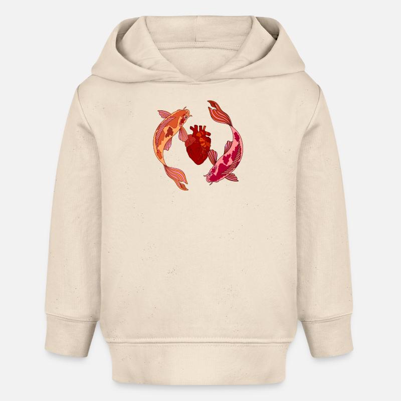 Koi - Sweat à capuche bébé bio Stanley/Stella - écru doux