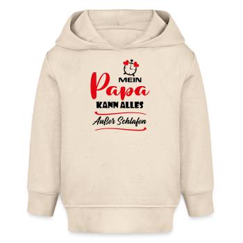 Papa kann alles außer schlafen Babysprüche - Baby Organic Hoodie Baby Cruiser von Stanley/Stella - Natur - Vorne