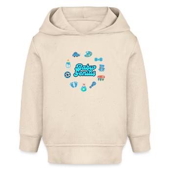 Baby Genius Design for Boys - Baby Organic Hoodie by Stanley/Stella - soft Ecru - Front