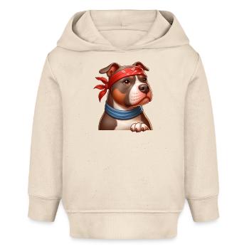 Pitbull Le Maître de Karaté - Sweat à capuche bébé bio Stanley/Stella - écru doux - Devant