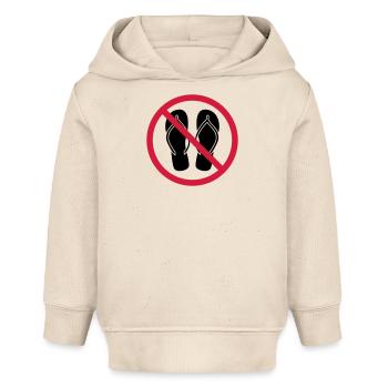 no flip flops prohibited shield zone area clipa - Baby Organic Hoodie by Stanley/Stella - soft Ecru - Front