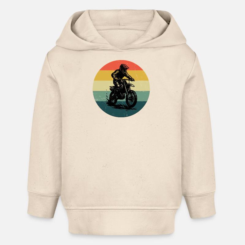 Conception vintage de motocross pour le motocross - Sweat à capuche bébé bio Stanley/Stella - écru doux