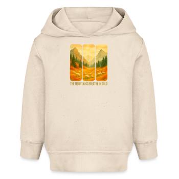 Mountains breathing gold - Baby Organic Hoodie by Stanley/Stella - soft Ecru - Front