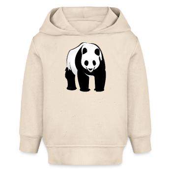 Panda - Sweat à capuche bébé bio Stanley/Stella - écru doux - Devant