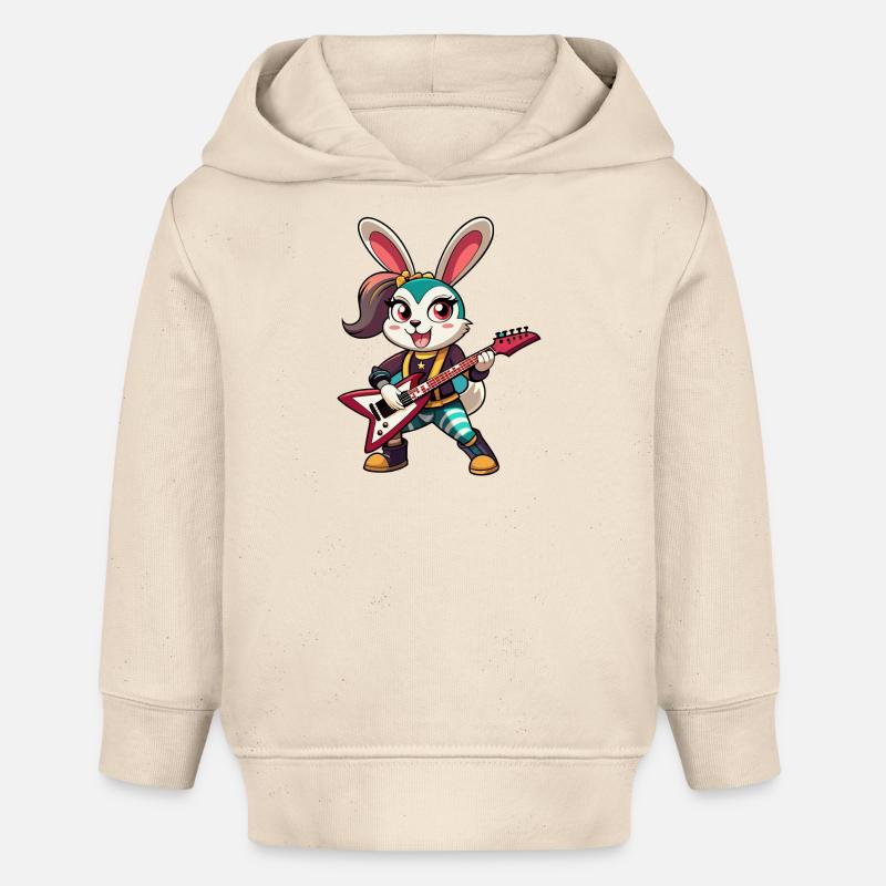 Mignon petit lapin femelle - Sweat à capuche bébé bio Stanley/Stella - écru doux