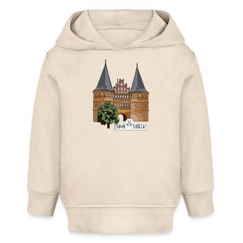 Porte Holsten Lübeck // Illustration - Sweat à capuche bébé bio Stanley/Stella - écru doux - Devant