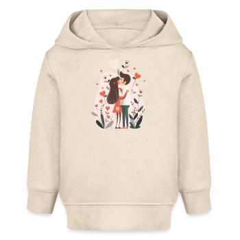 Paar Beziehung Liebe - Baby Organic Hoodie Baby Cruiser von Stanley/Stella - Natur - Vorne