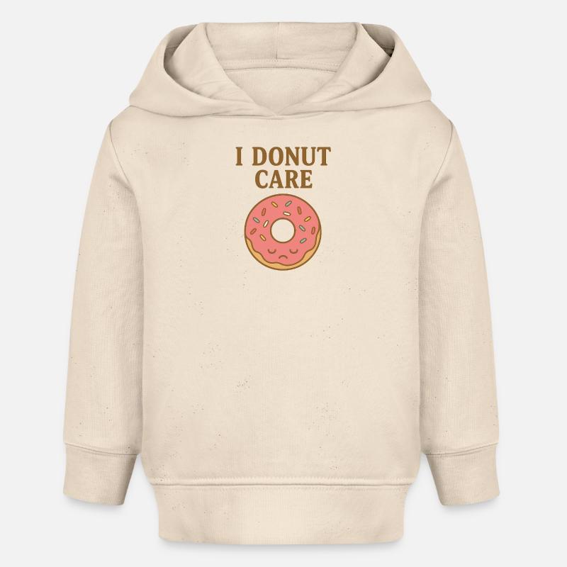 Beignet bien soigné avec clin d’œil - Sweat à capuche bébé bio Stanley/Stella - écru doux