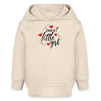 Douce petite fille Kleines Süßes Mädchen Baby - Sweat à capuche bébé bio Stanley/Stella - écru doux - Devant