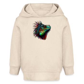 Iguana - Baby Organic Hoodie by Stanley/Stella - soft Ecru - Front