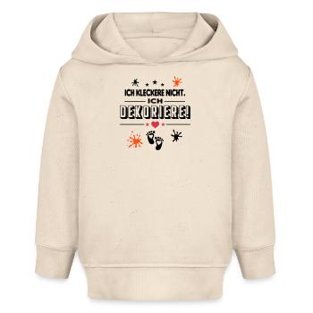 Ich kleckere nicht Ich dekoriere Baby Säugling - Baby Organic Hoodie Baby Cruiser von Stanley/Stella - Natur - Vorne