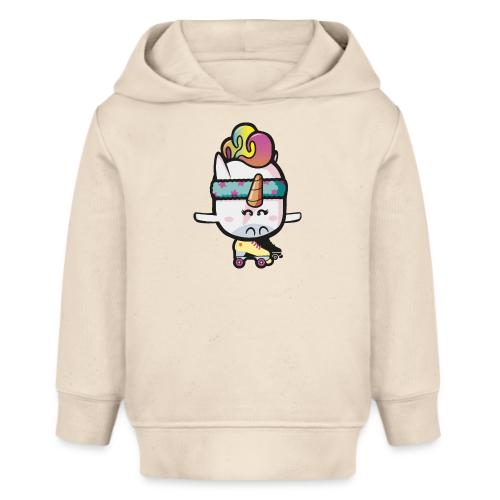 Licorne roller disco - Sweat à capuche bébé bio Stanley/Stella