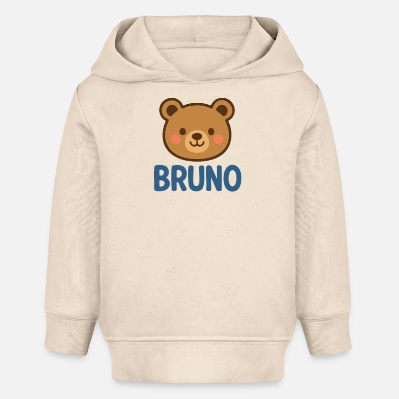 Bruno - Sweat à capuche bébé bio Stanley/Stella - écru doux