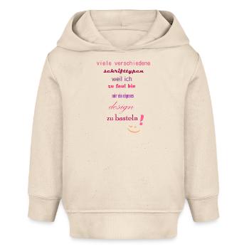 viele verschiedene Schrifttypen - Baby Organic Hoodie Baby Cruiser von Stanley/Stella - Natur - Vorne