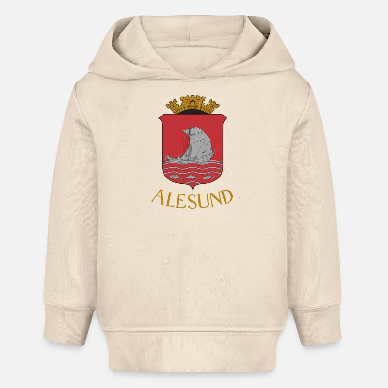 Alesund, Norvège - Sweat à capuche bébé bio Stanley/Stella - écru doux