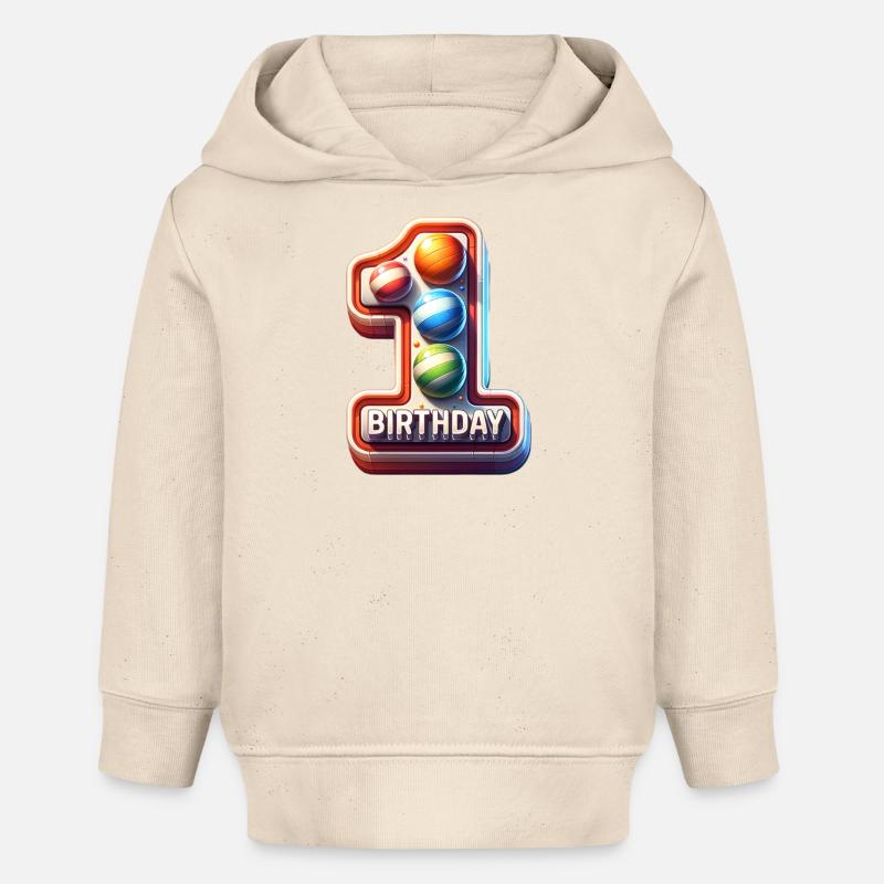 1 - Sweat à capuche bébé bio Stanley/Stella - écru doux