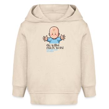 Süßes Baby Spruchmotiv – Auf den Arm nehmen - Baby Organic Hoodie Baby Cruiser von Stanley/Stella - Natur - Vorne
