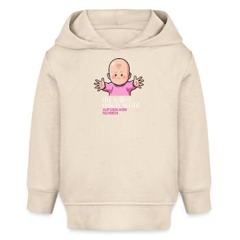 Süßes Baby Spruchmotiv – Auf den Arm nehmen - Baby Organic Hoodie Baby Cruiser von Stanley/Stella - Natur - Vorne