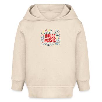 House Music Design mit Noten. - Baby Organic Hoodie Baby Cruiser von Stanley/Stella - Natur - Vorne
