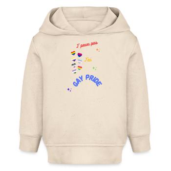 Ich kann nicht, ich habe Gay Pride - Baby Organic Hoodie Baby Cruiser von Stanley/Stella - Natur - Vorne
