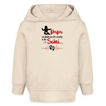 Windel voll Babysprueche Strampler Papa Baby - Baby Organic Hoodie Baby Cruiser von Stanley/Stella - Natur - Vorne