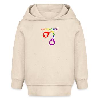 Just married Homosexuell Heirat - Baby Organic Hoodie Baby Cruiser von Stanley/Stella - Natur - Vorne