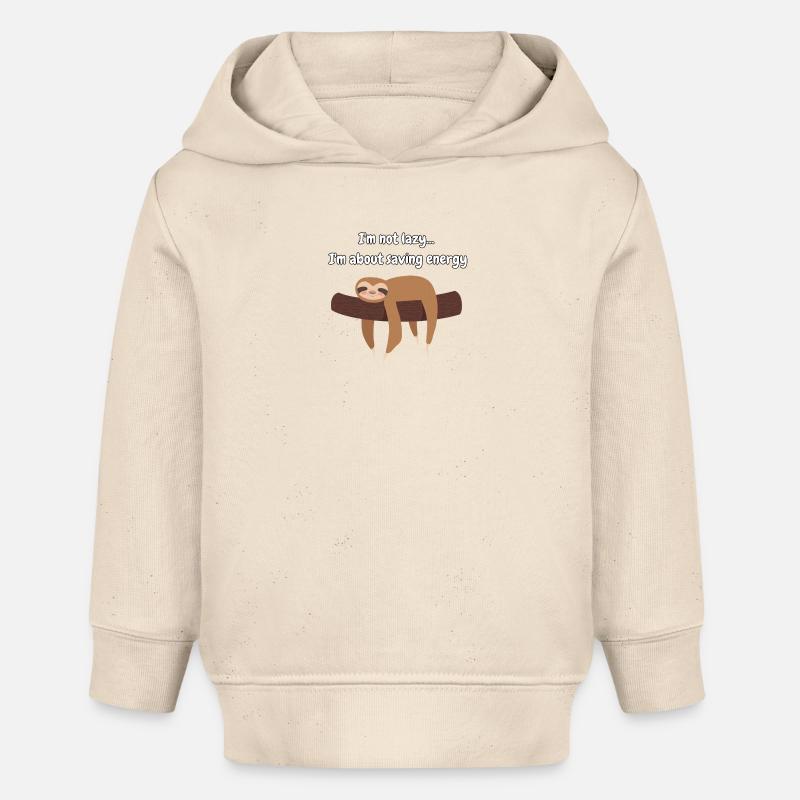 Le bradypus - Sweat à capuche bébé bio Stanley/Stella - écru doux