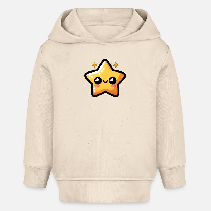 Étoile #2 - Sweat à capuche bébé bio Stanley/Stella - écru doux