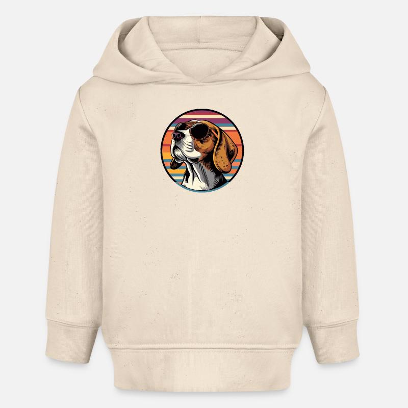 Beagle Chien Cool - Sweat à capuche bébé bio Stanley/Stella - écru doux