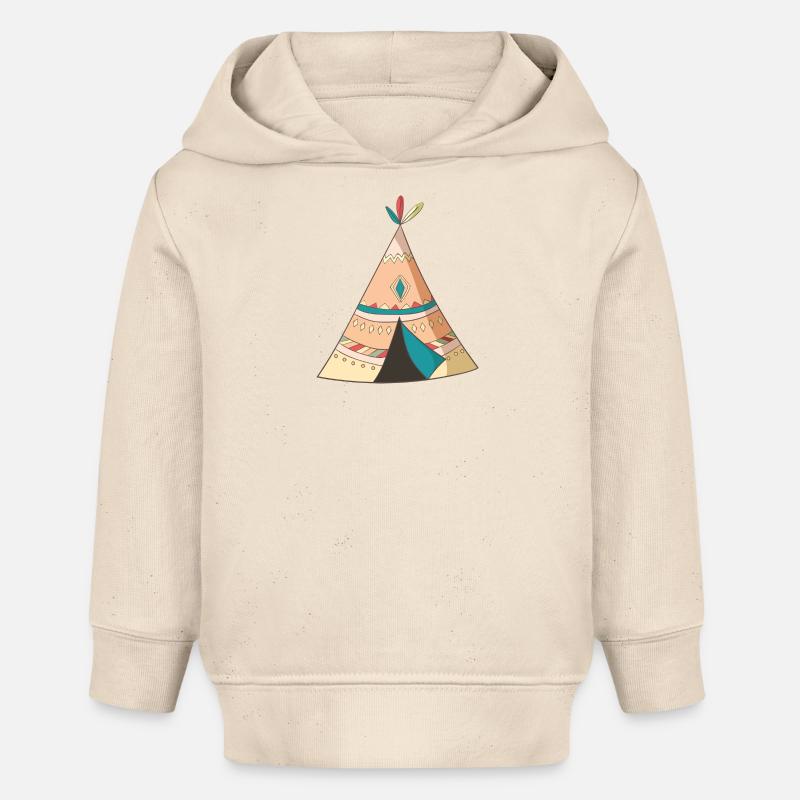 Tipi - Sweat à capuche bébé bio Stanley/Stella - écru doux