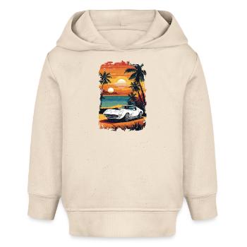 Oldtimer Sonnenuntergang - Baby Organic Hoodie Baby Cruiser von Stanley/Stella - Natur - Vorne