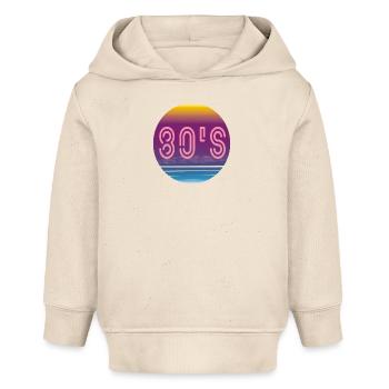 Les années 80 - Sweat à capuche bébé bio Stanley/Stella - écru doux - Devant