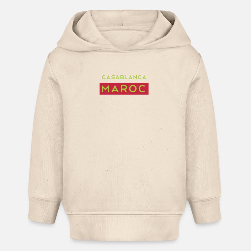 Casablanca Maroc Souvenir Souvenir - Sweat à capuche bébé bio Stanley/Stella - écru doux