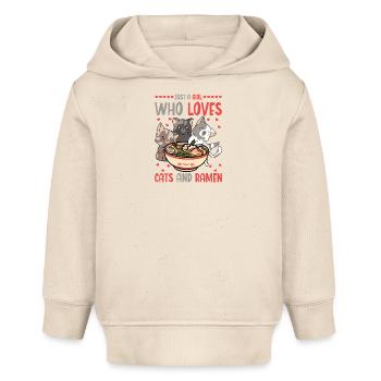Ramen und Katzen Ramennudeln Nudelsuppe - Baby Organic Hoodie Baby Cruiser von Stanley/Stella - Natur - Vorne